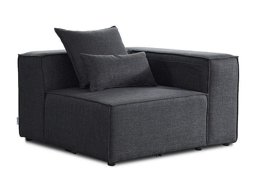 Canapé modulable gris tissu