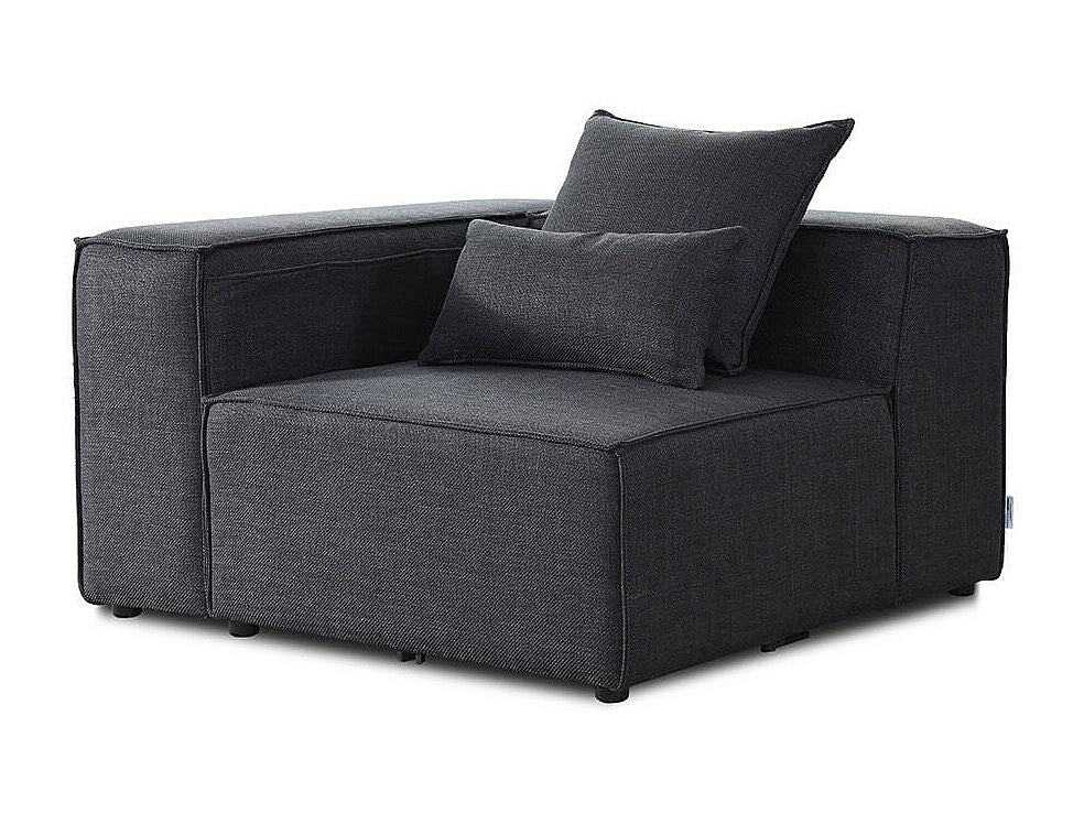 Canapé modulable gris tissu