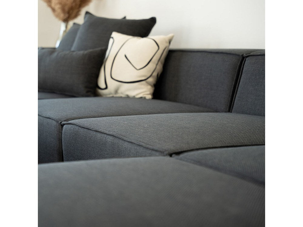 Canapé modulable gris tissu