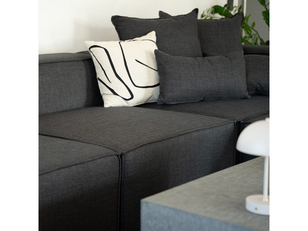 Canapé modulable gris tissu