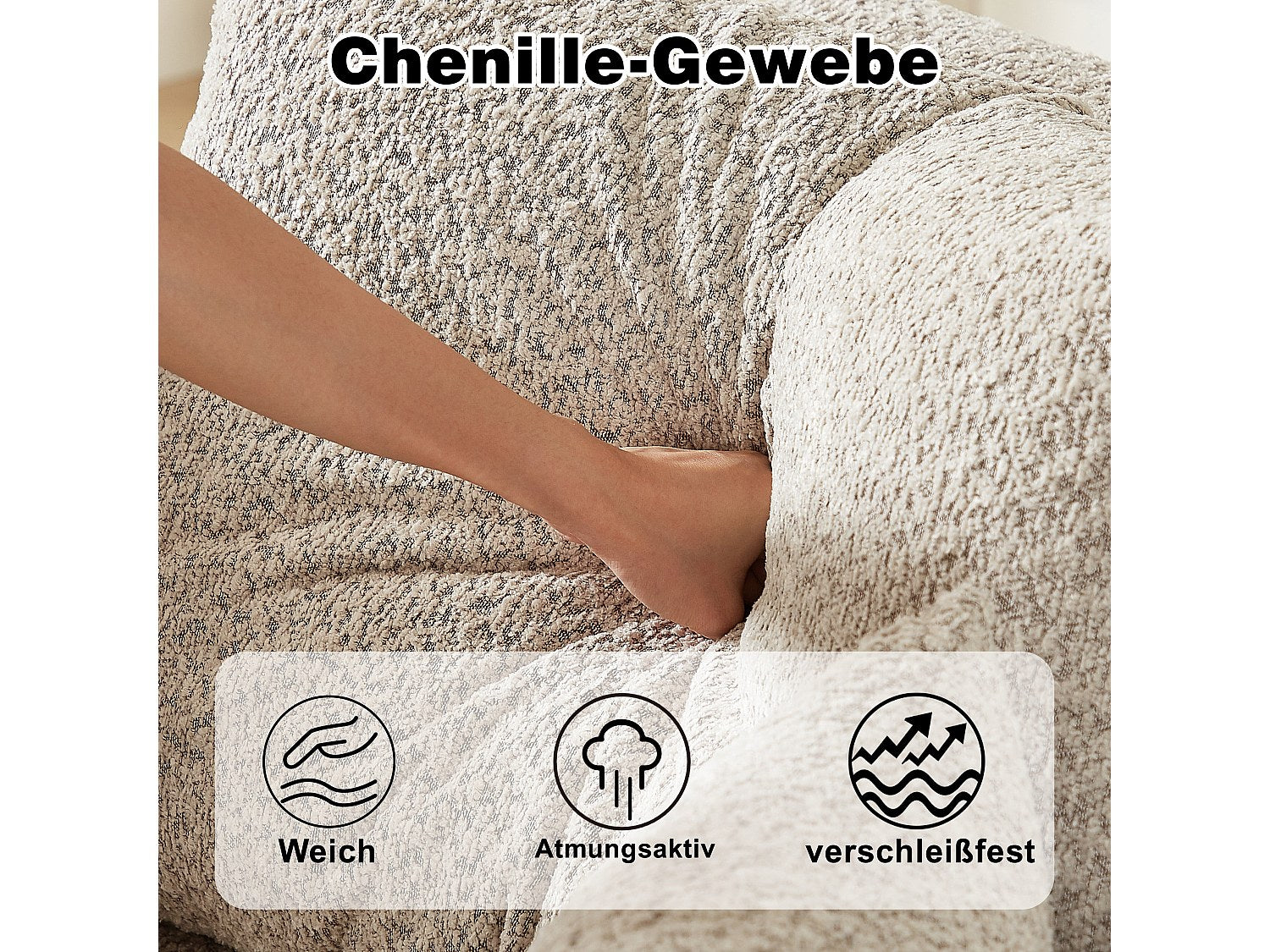 Méridienne pour canapé modulable beige tissu