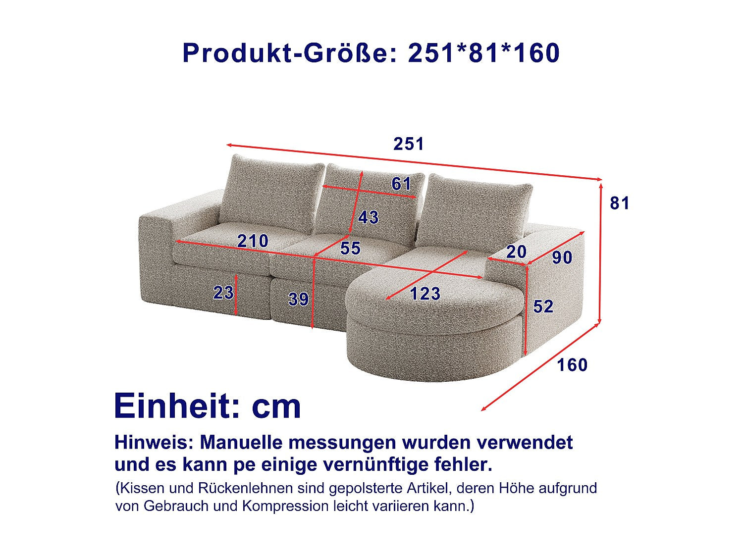Méridienne pour canapé modulable beige tissu