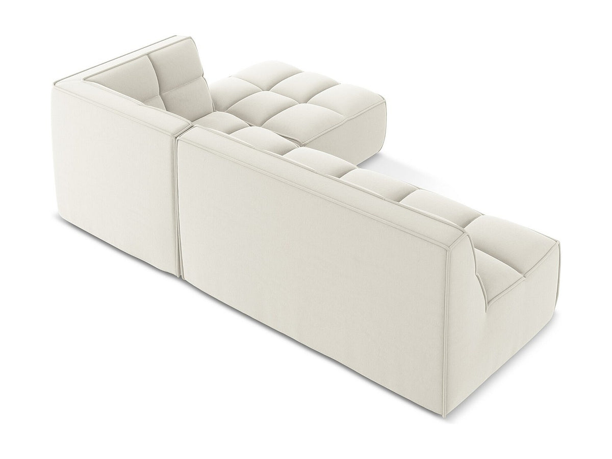 Canapé modulable 4 places beige tissu
