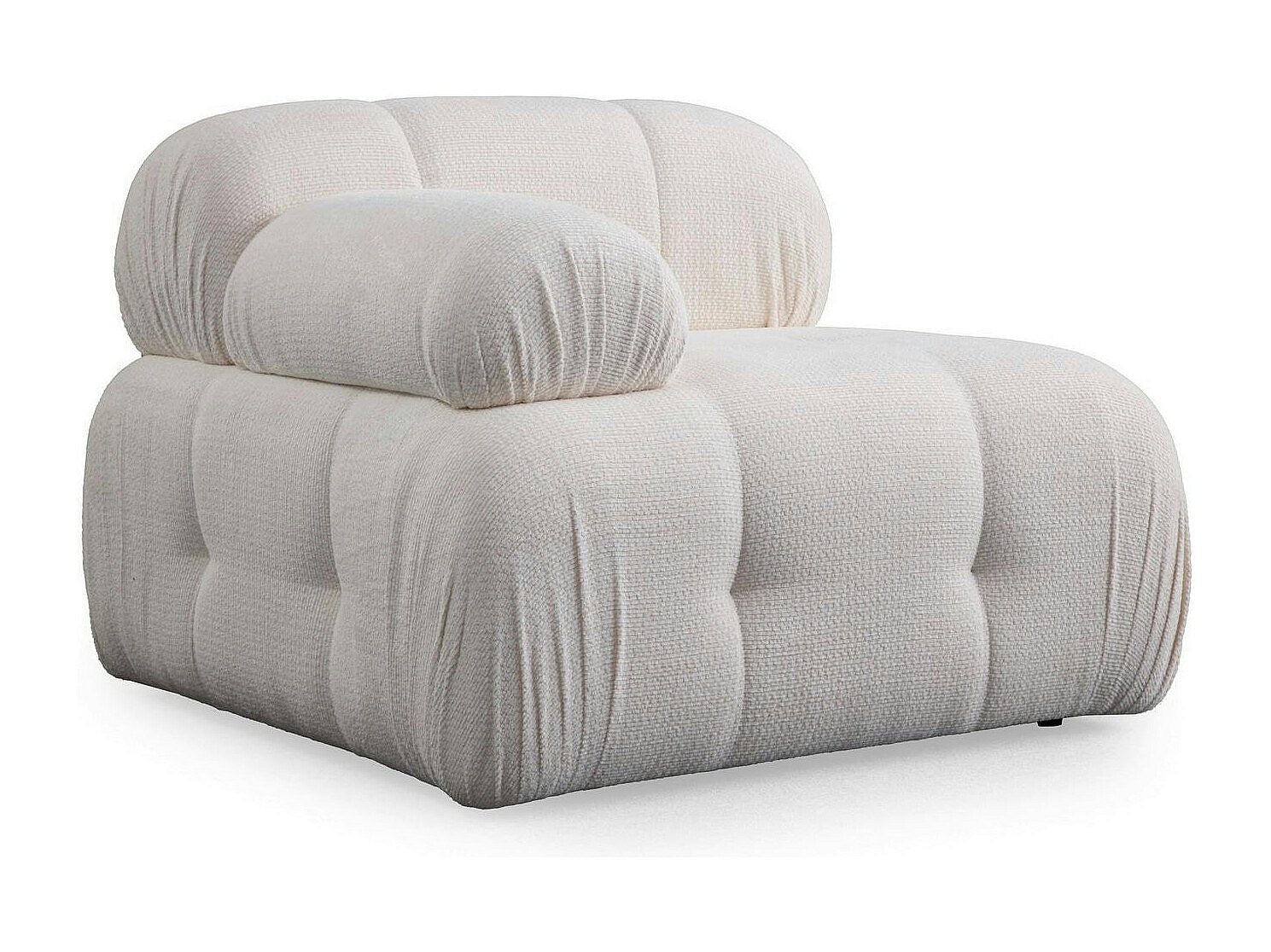 Canapé modulable 2 places blanc tissu