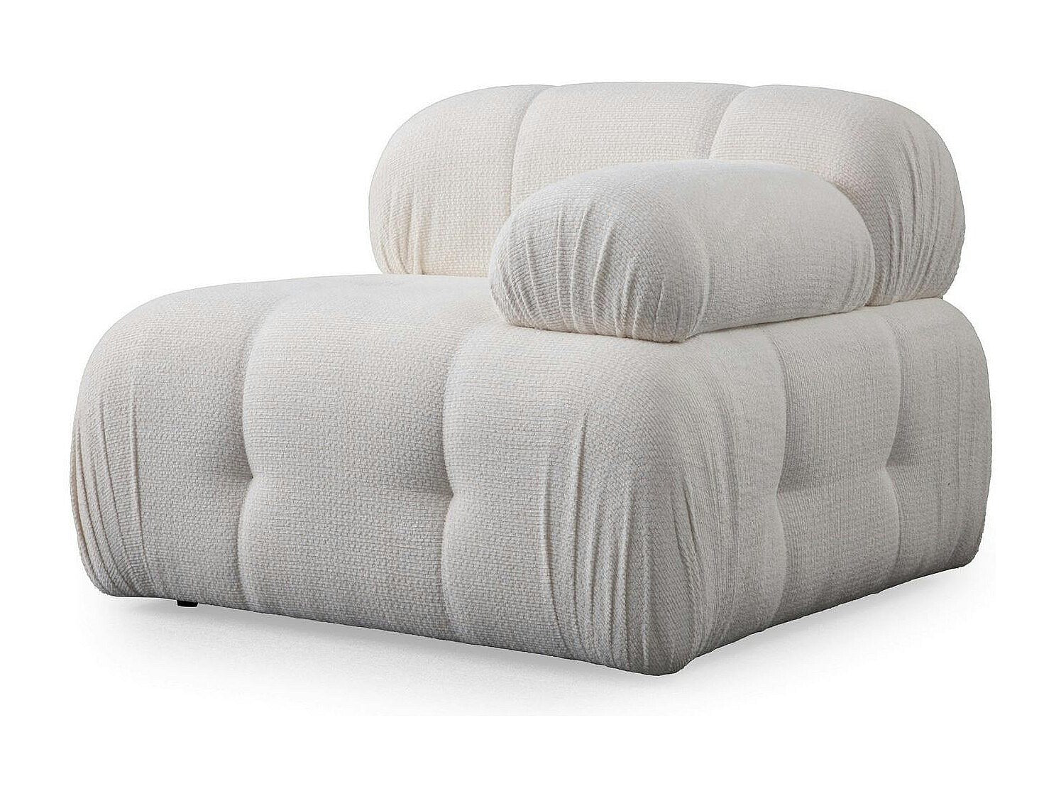 Canapé modulable 2 places blanc tissu