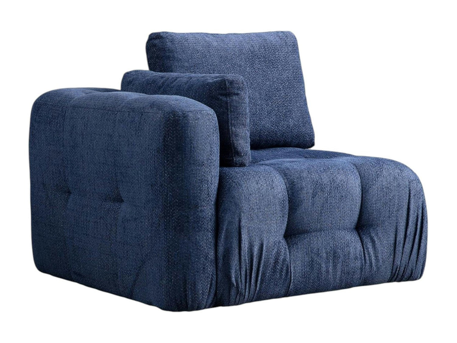 Canapé modulable 2 places bleu tissu