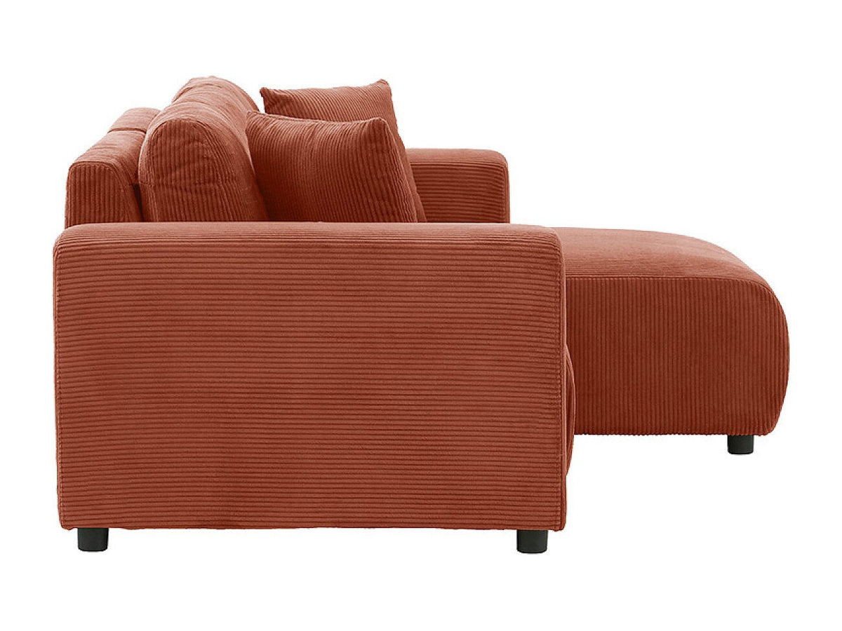 Angle pour canapé modulable 3 places orange velours