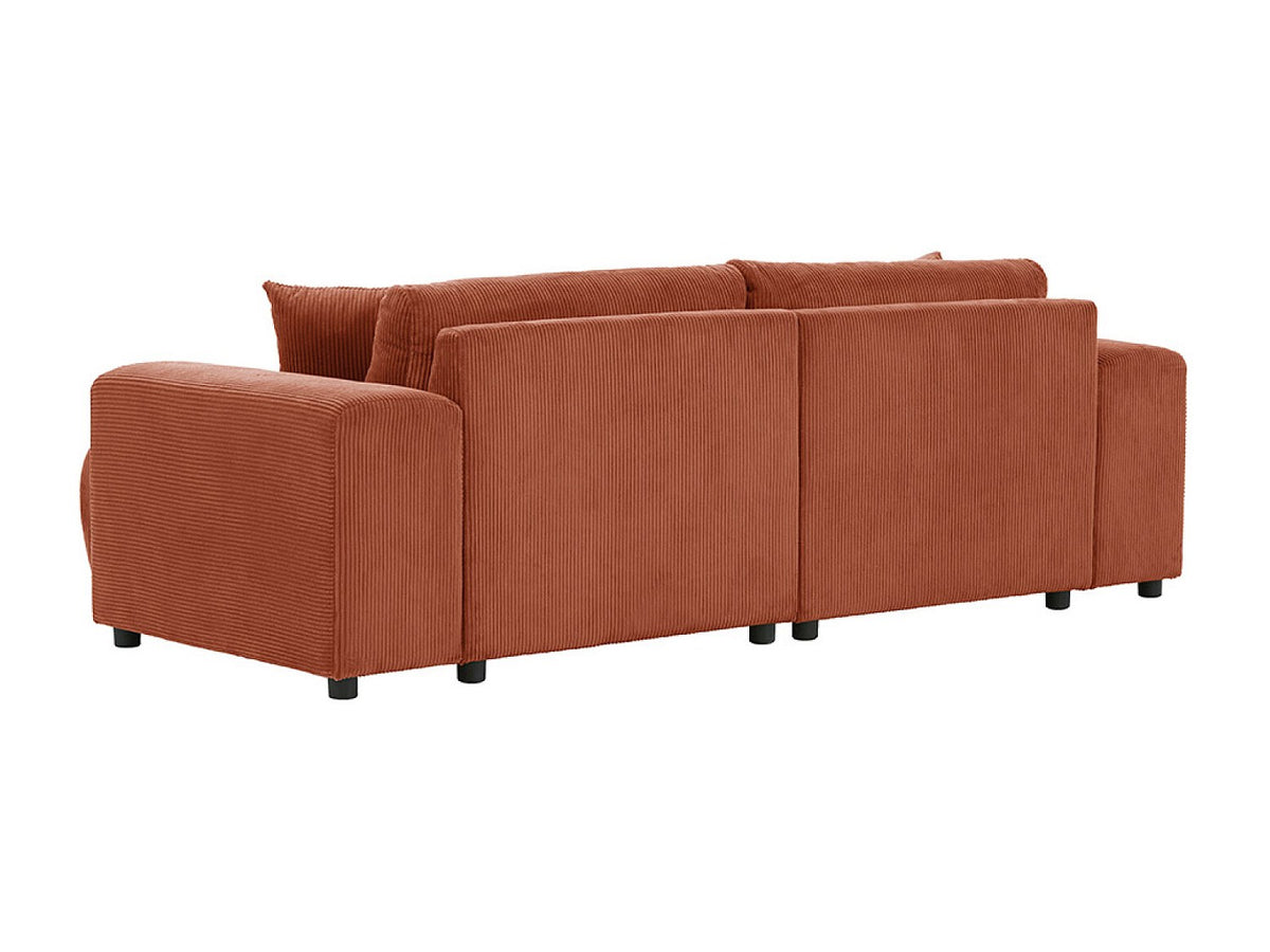 Angle pour canapé modulable 3 places orange velours