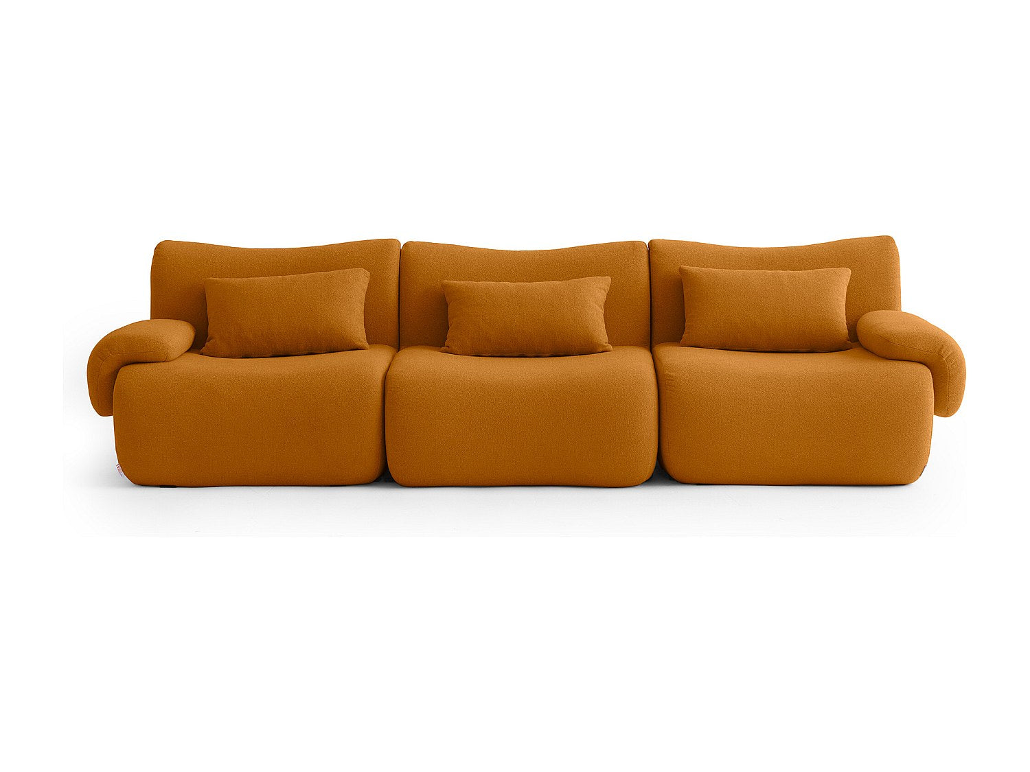 Canapé modulable 3 places marron tissu