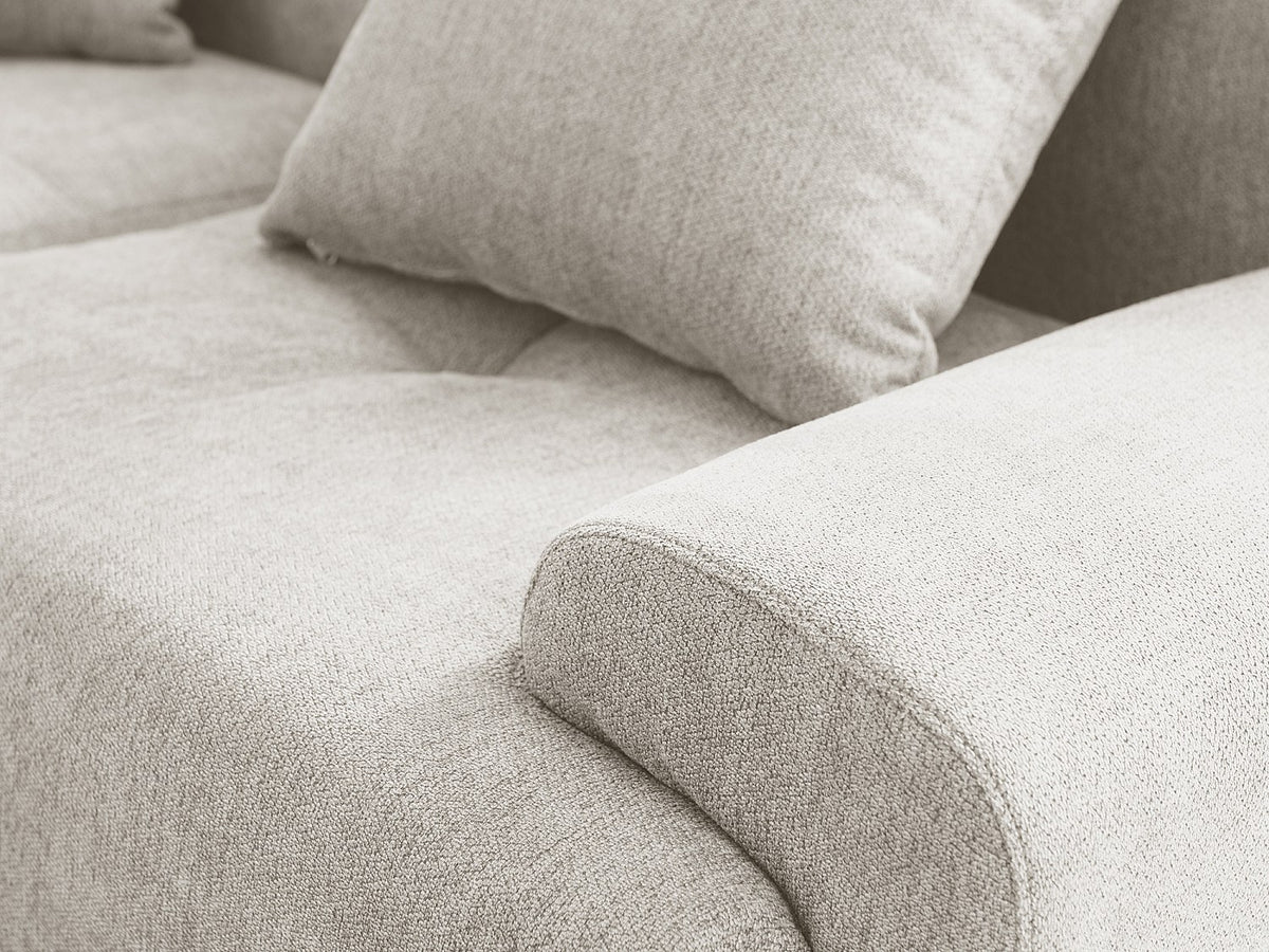 Canapé modulable 2 places beige tissu