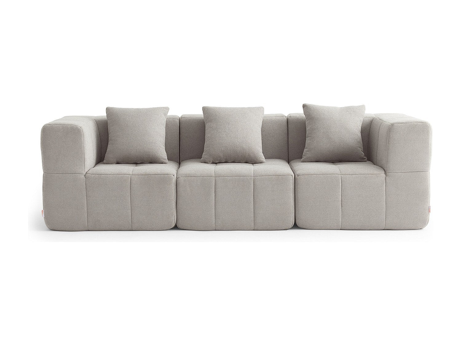 Canapé modulable 3 places beige tissu