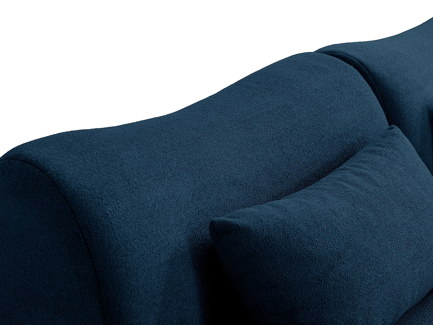 Méridienne pour canapé modulable 4 places bleu tissu