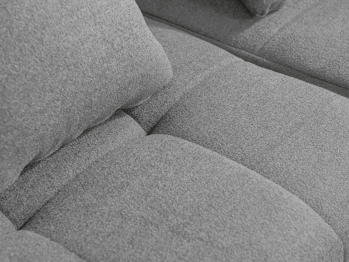 Canapé modulable 4 places gris tissu