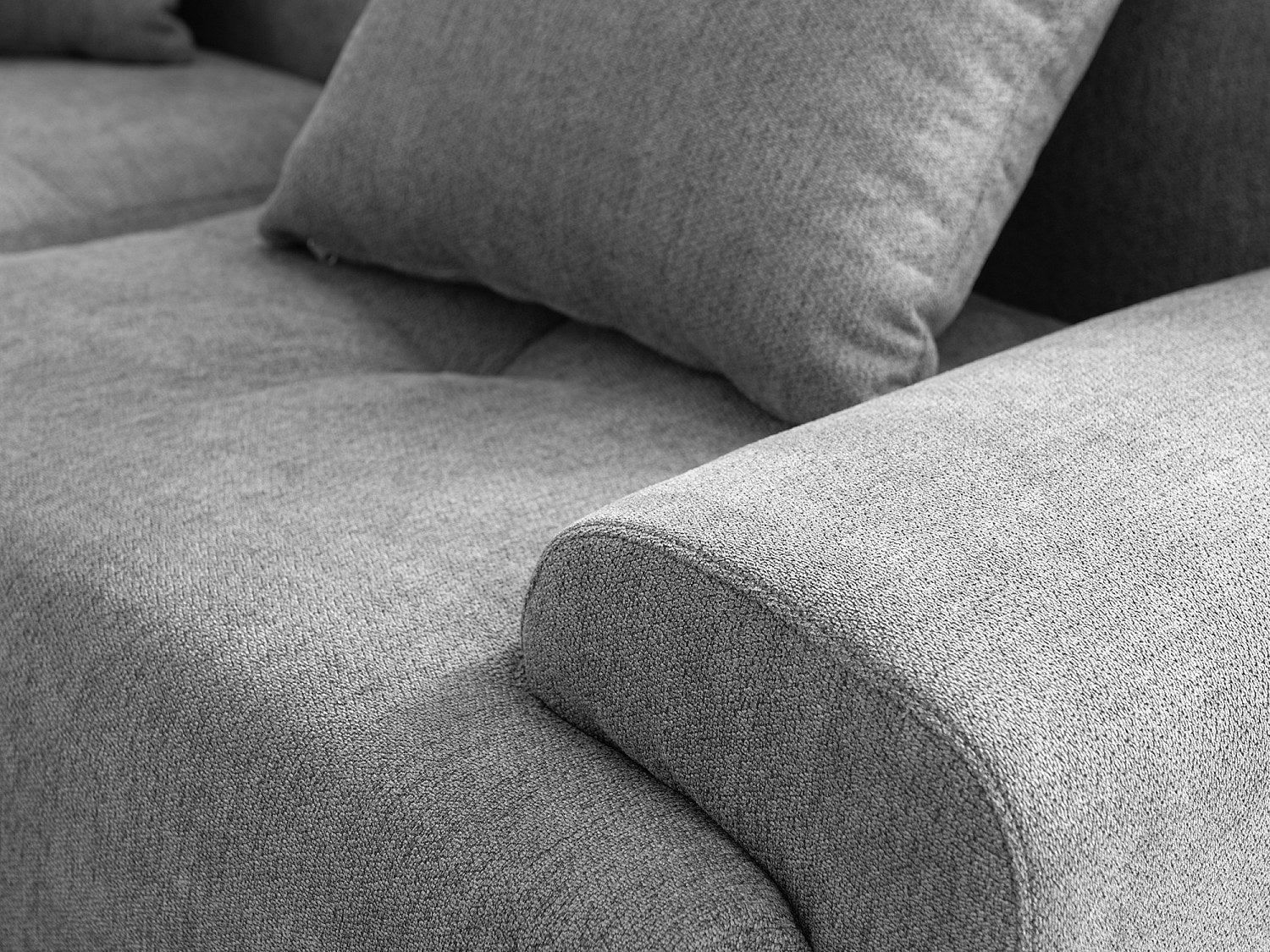 Canapé modulable 2 places gris tissu