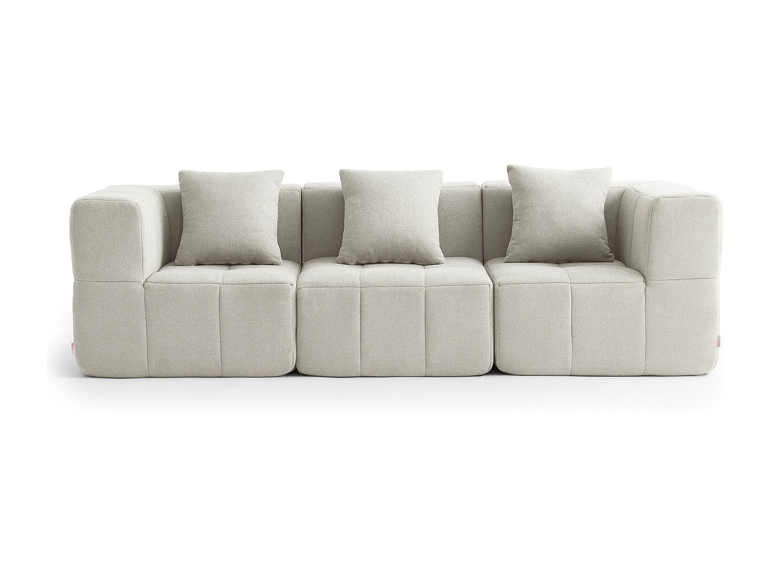 Canapé modulable 3 places beige tissu