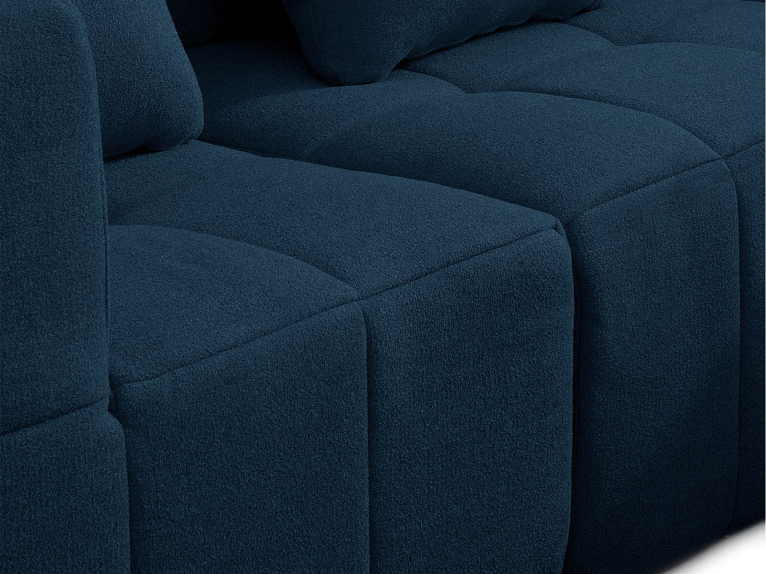 Canapé modulable 3 places bleu tissu