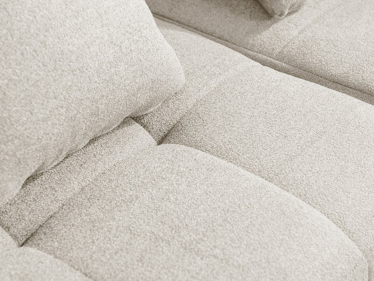 Méridienne pour canapé modulable 5 places beige tissu
