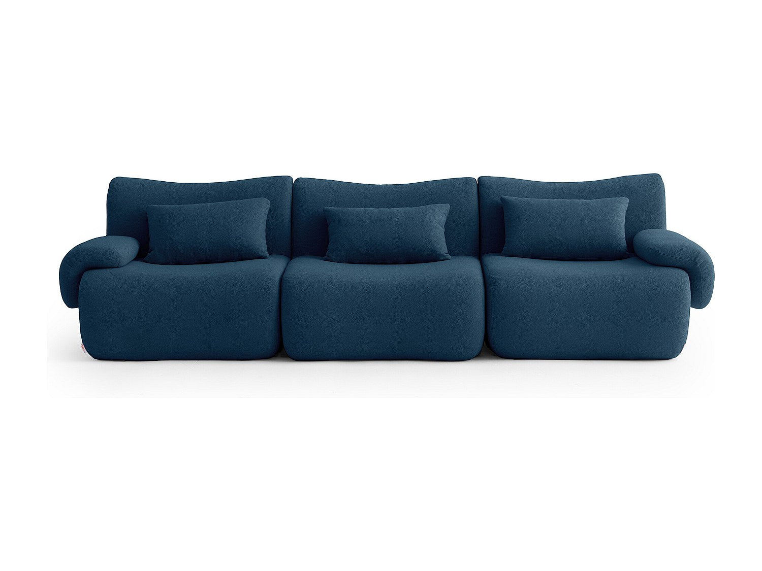 Canapé modulable 3 places bleu tissu