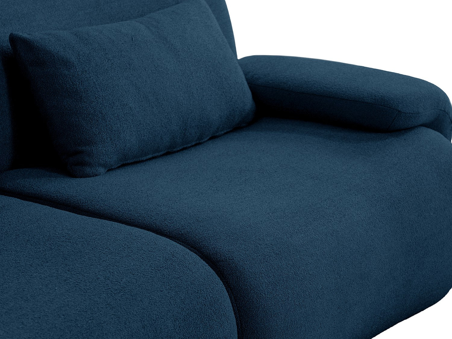 Canapé modulable 3 places bleu tissu