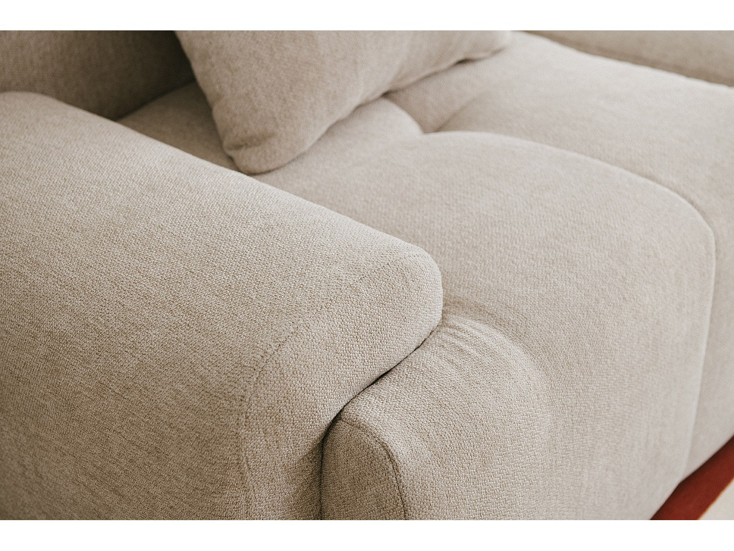 Canapé modulable 2 places beige tissu