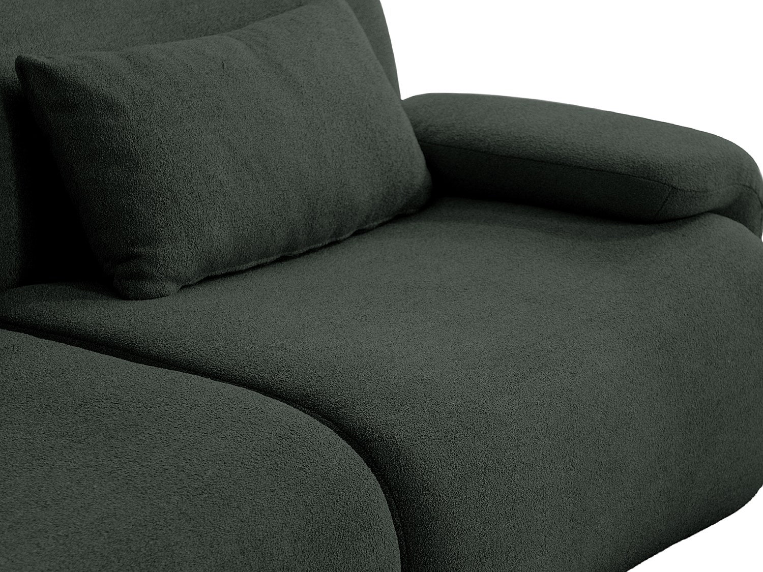 Canapé modulable 2 places vert tissu