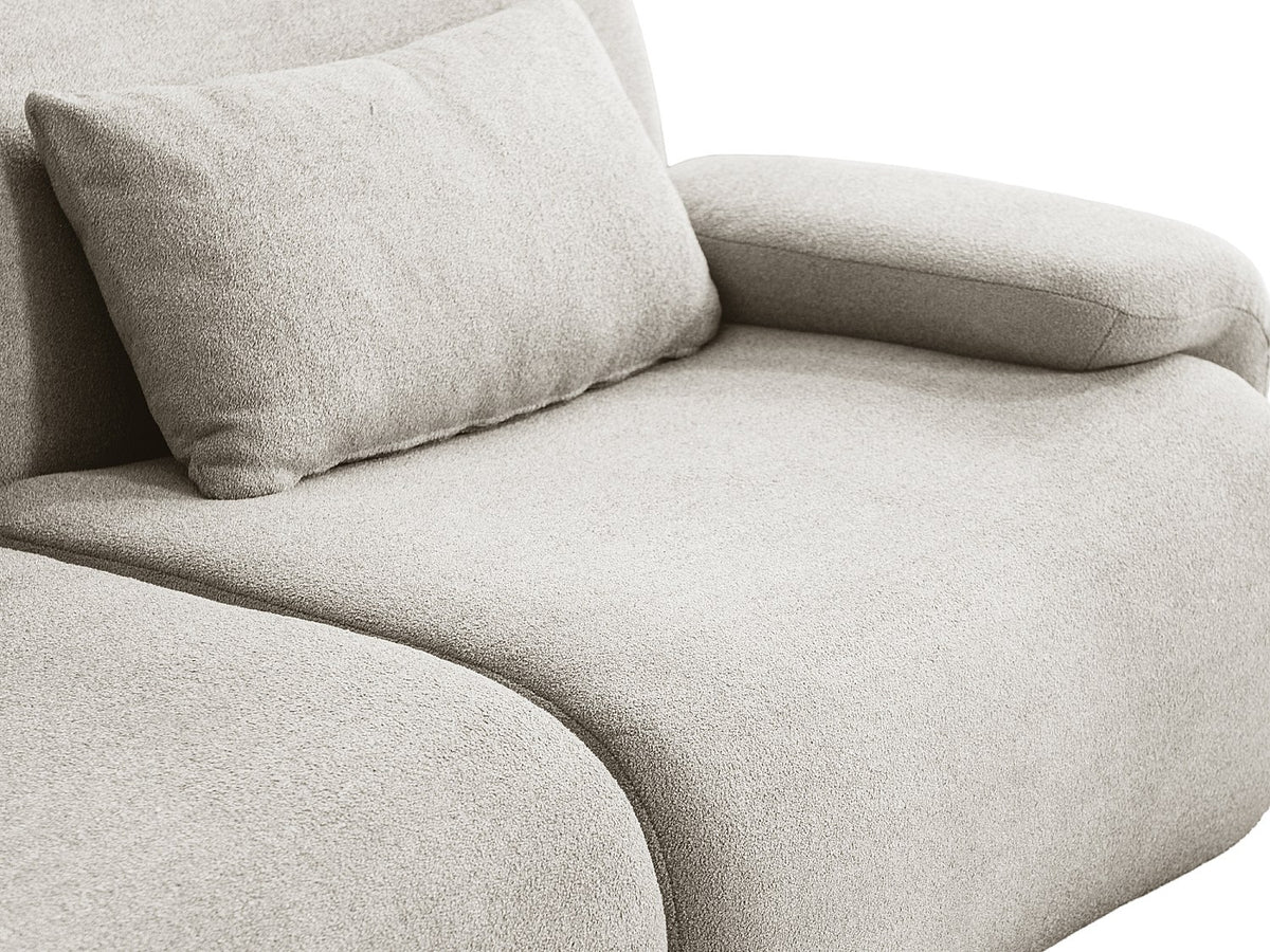 Canapé modulable 3 places beige tissu