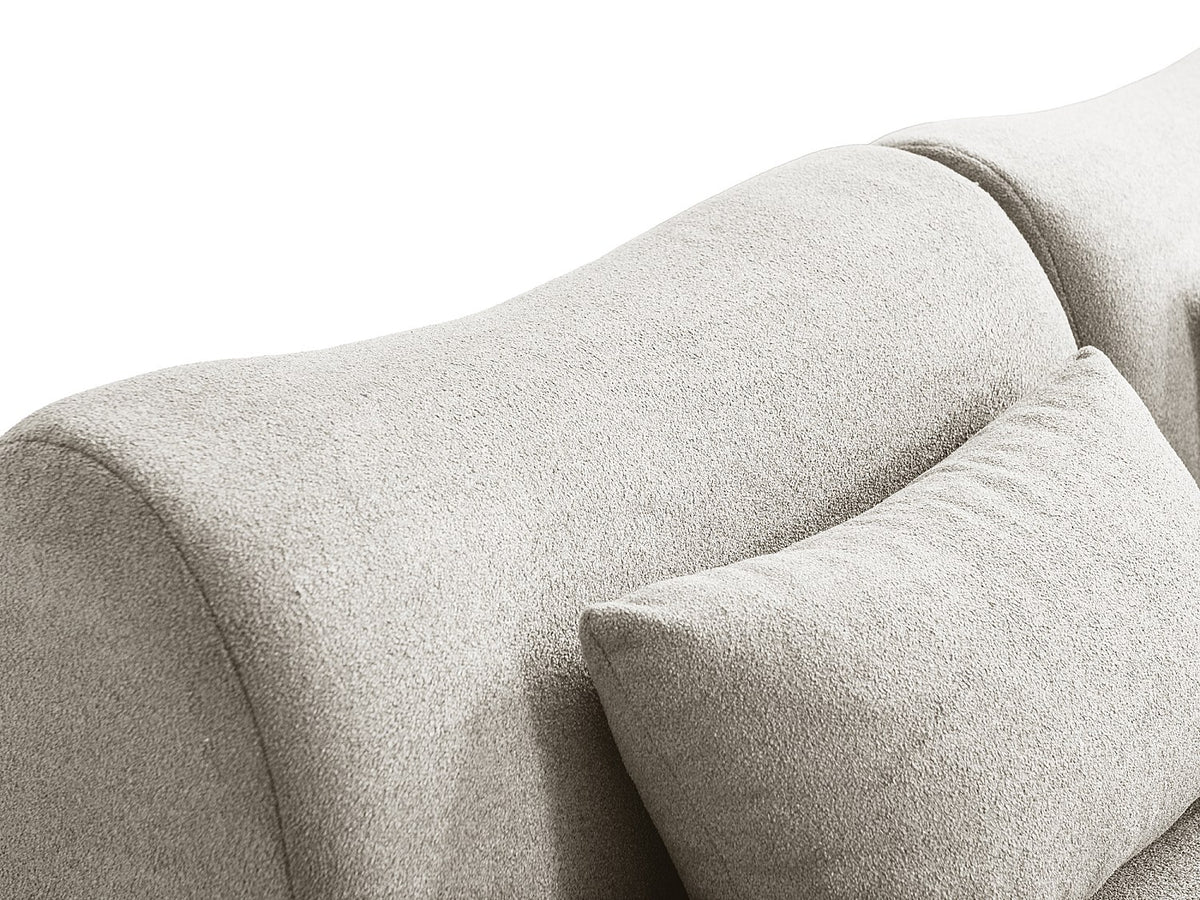 Canapé modulable 3 places beige tissu
