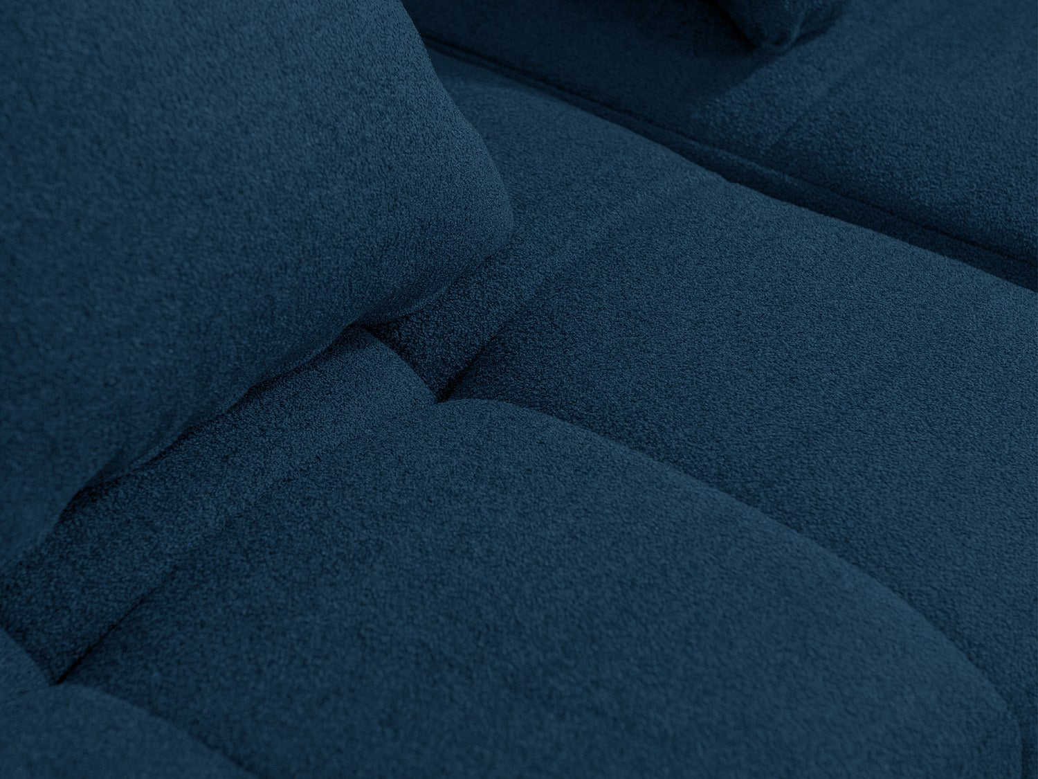 Canapé modulable 4 places bleu tissu