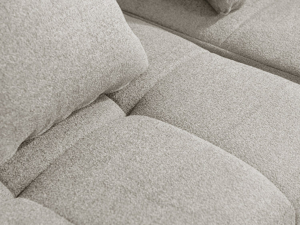 Méridienne pour canapé modulable 3 places beige tissu