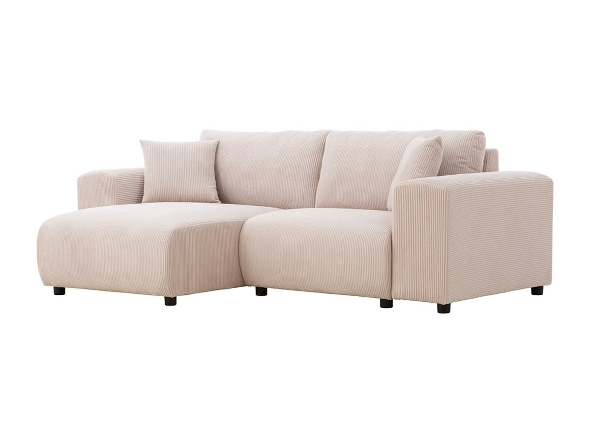 Angle pour canapé modulable 3 places beige velours