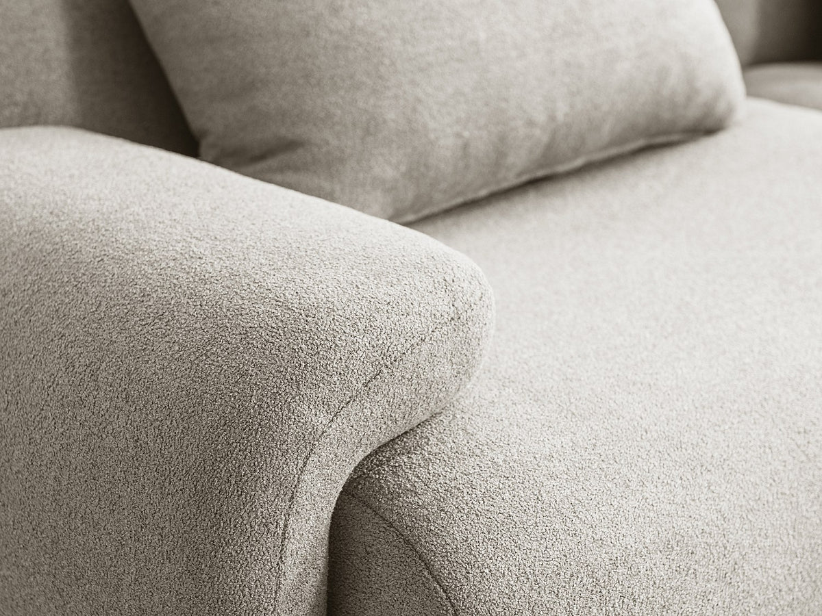 Canapé modulable 3 places beige tissu