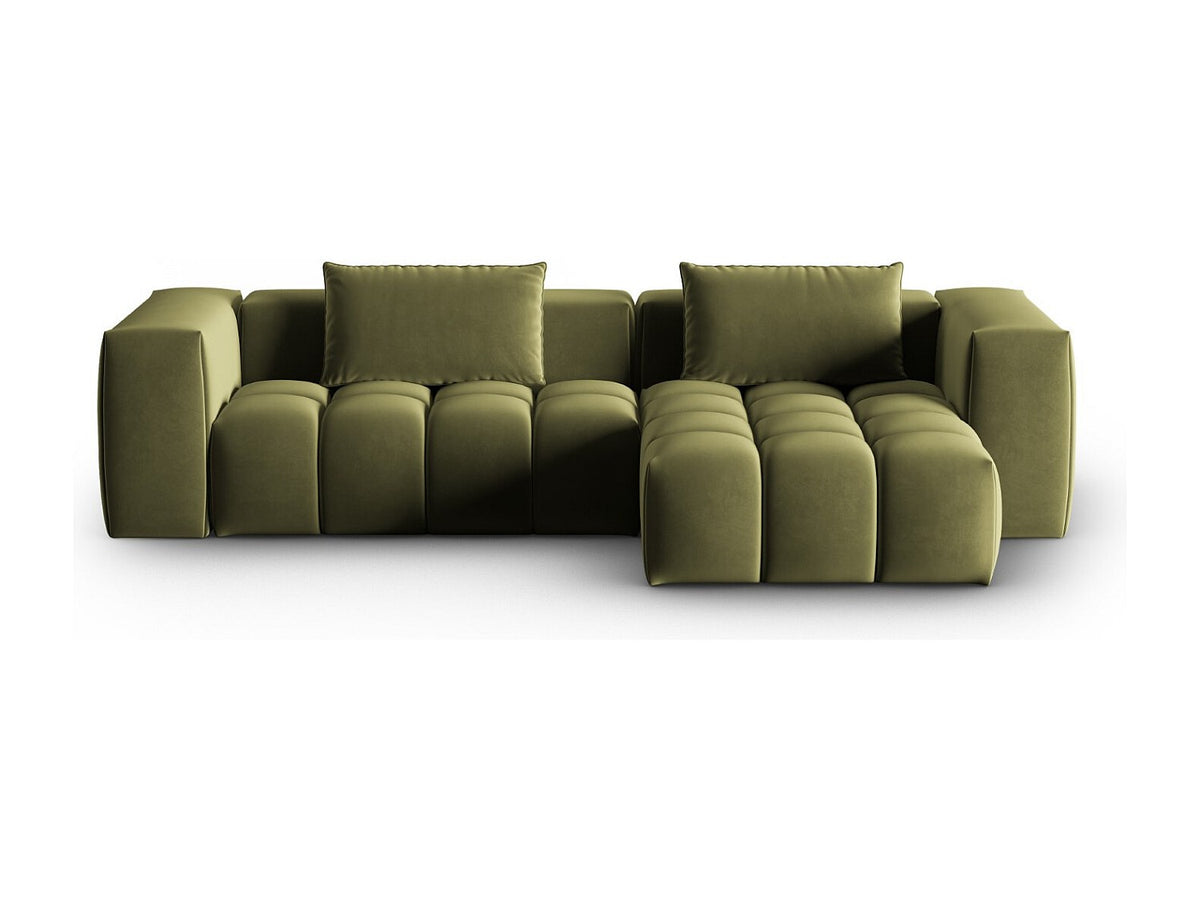 Canapé modulable 3 places vert velours