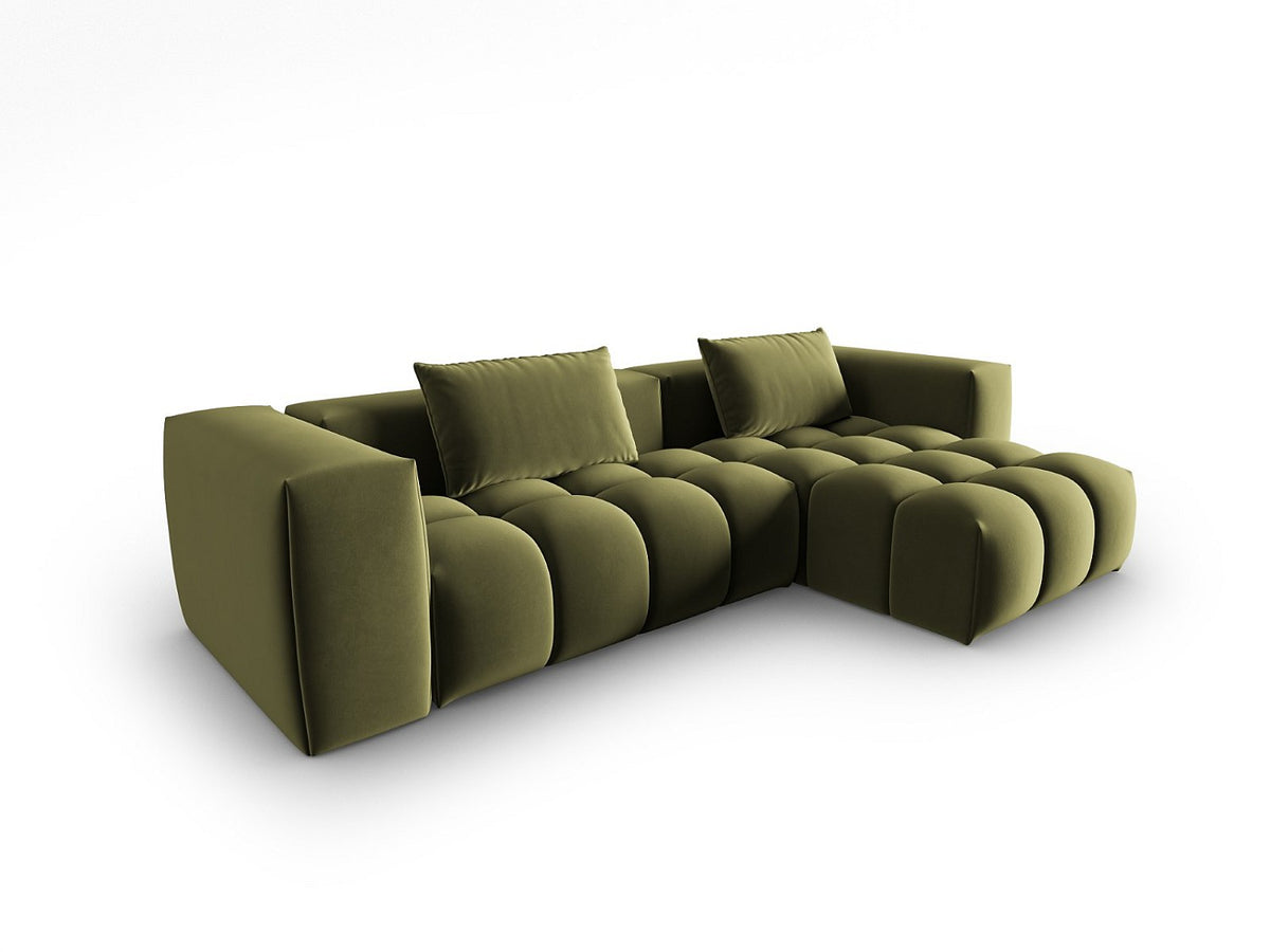 Canapé modulable 3 places vert velours