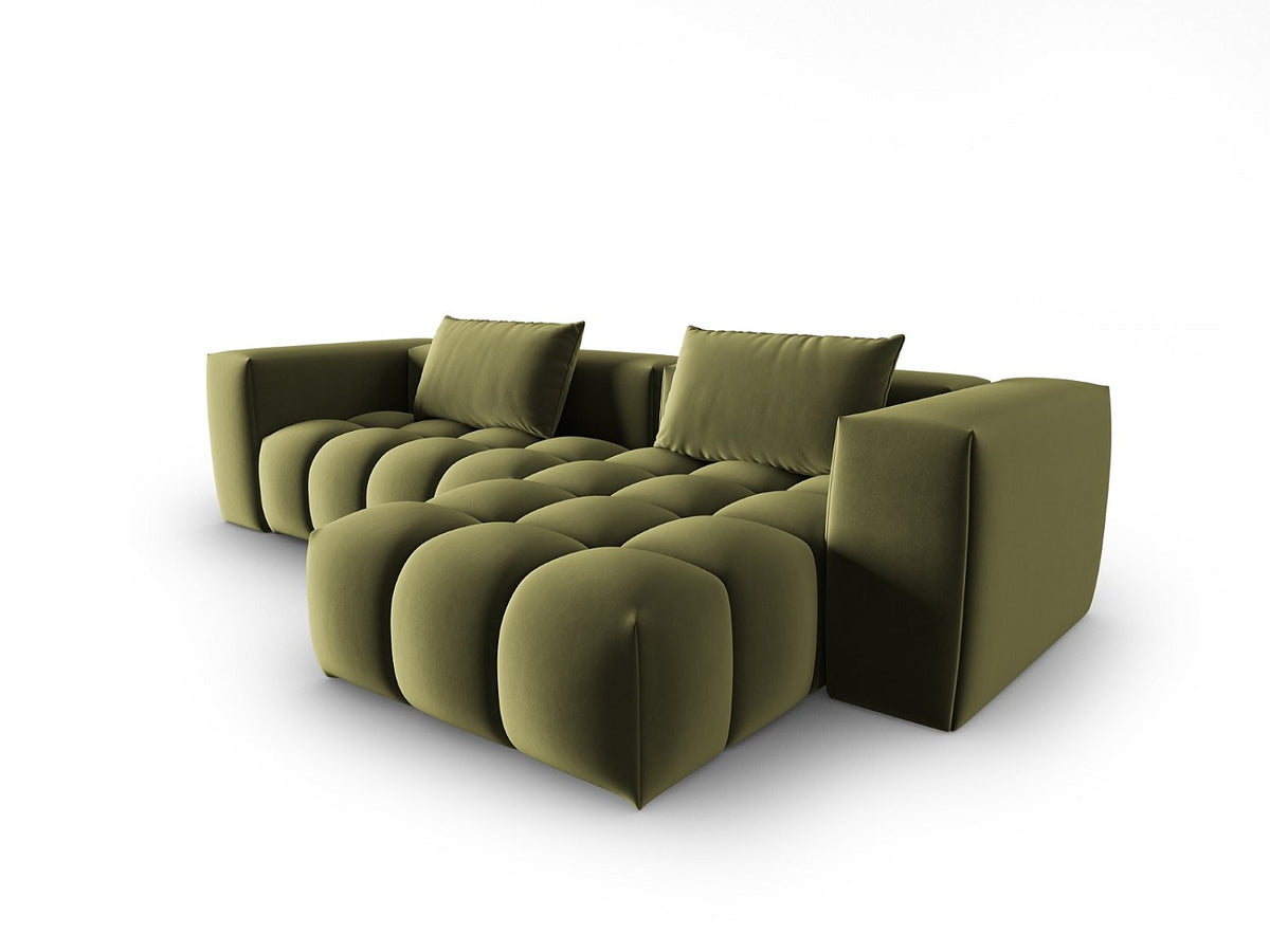 Canapé modulable 3 places vert velours