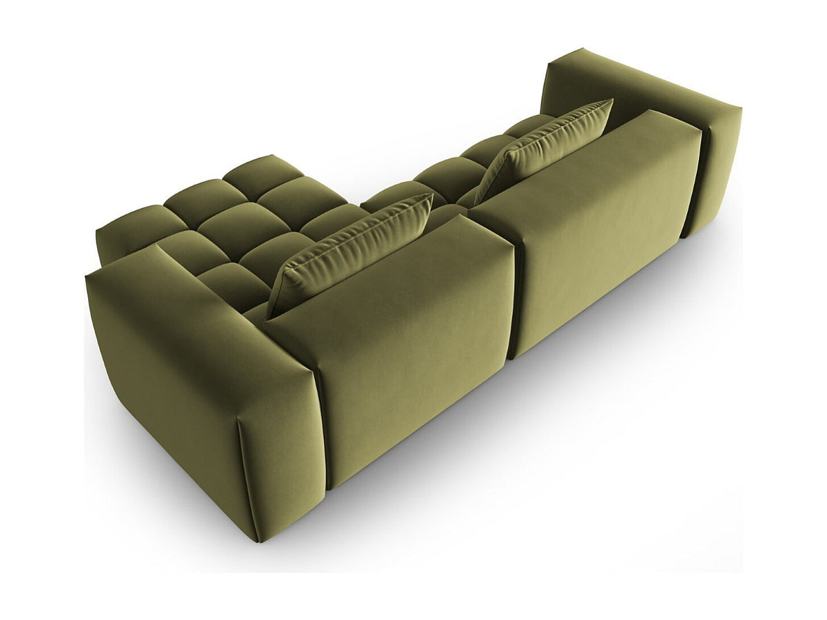 Canapé modulable 3 places vert velours
