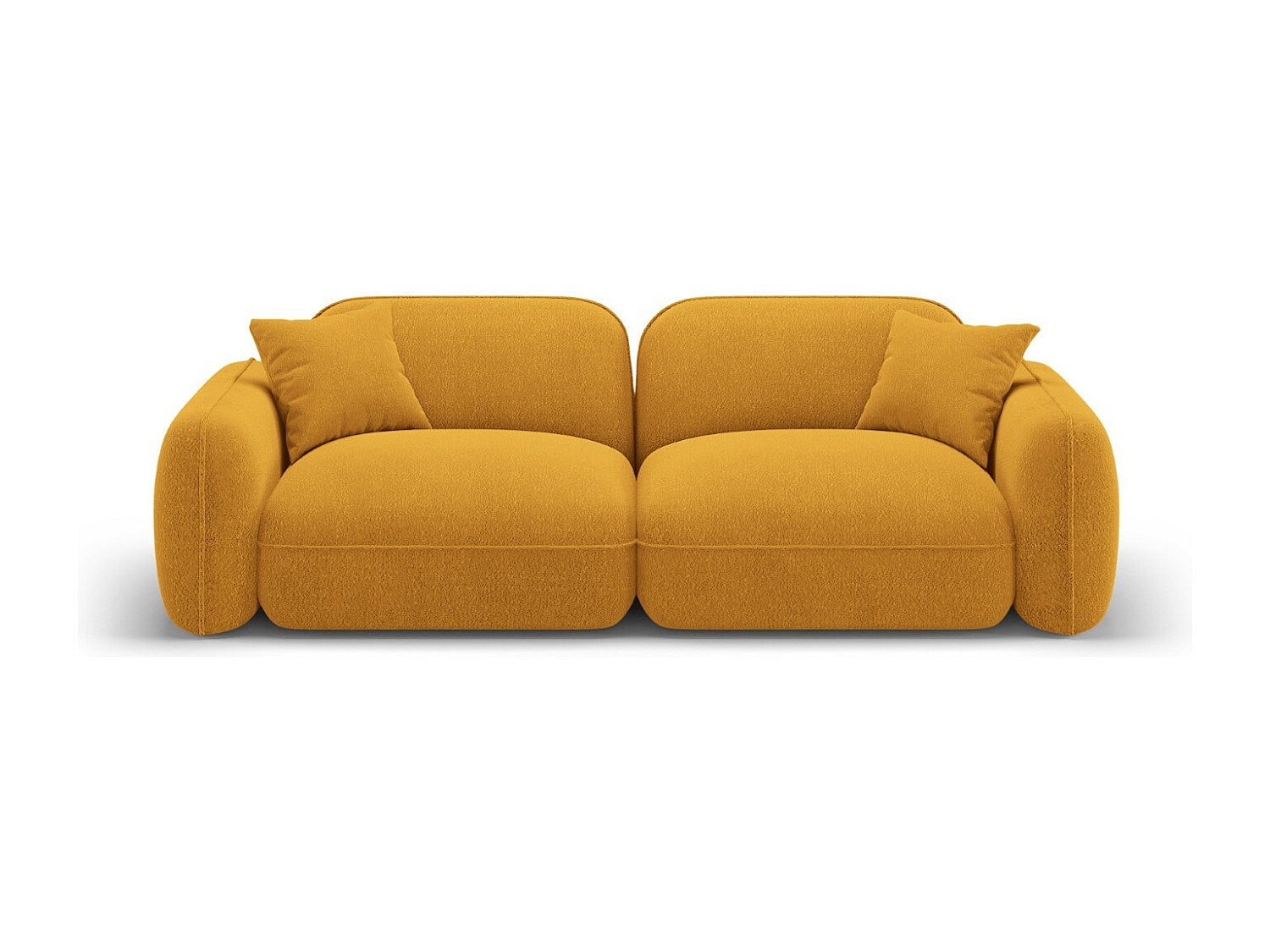 Canapé modulable 3 places jaune velours