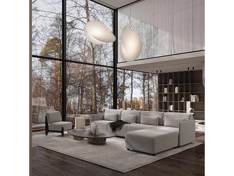 Canapé modulable beige tissu