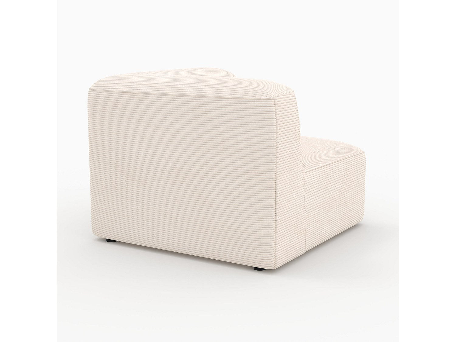 Angle pour canapé modulable blanc velours - Mina