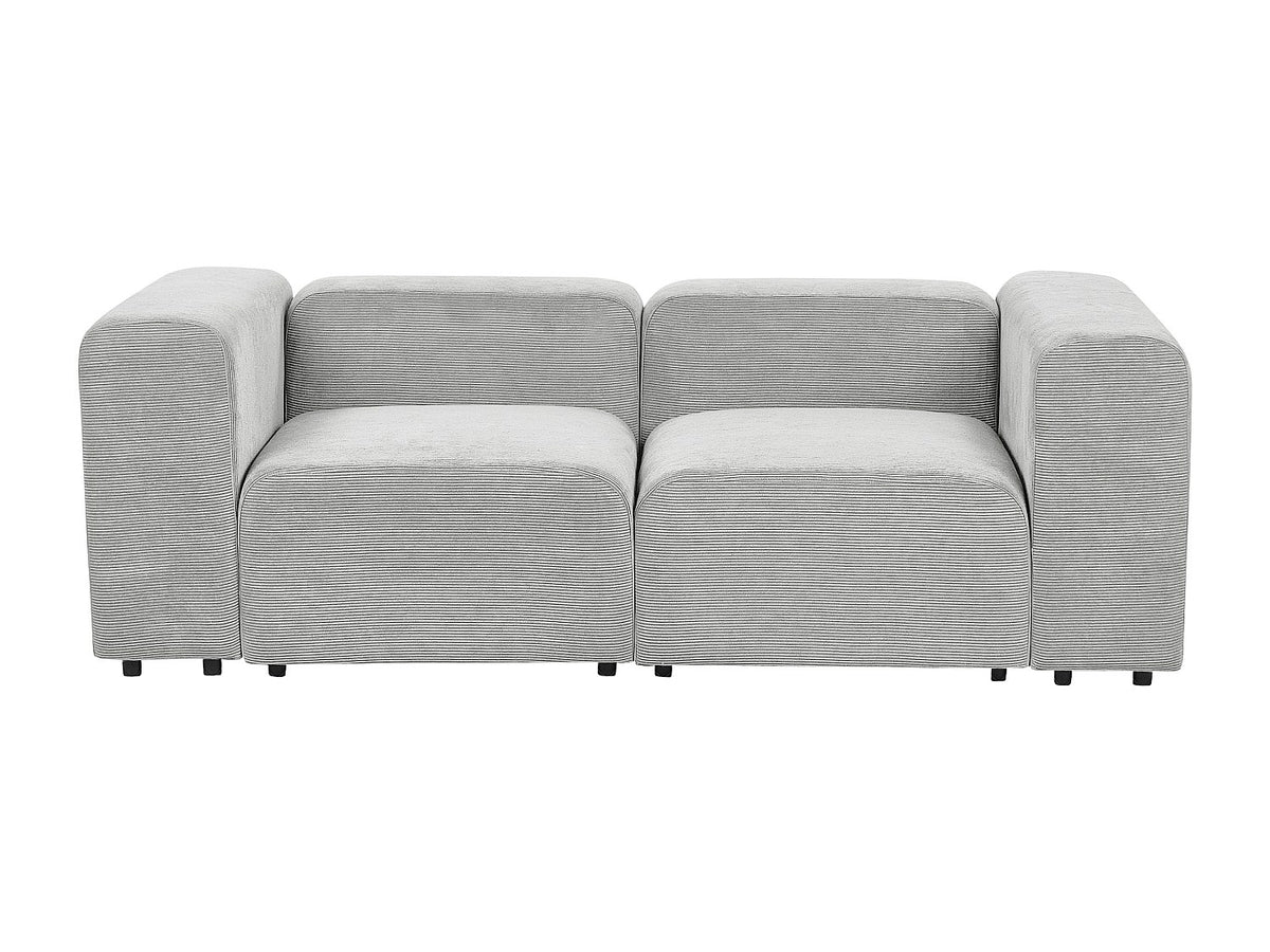 Canapé modulable 2 places gris velours