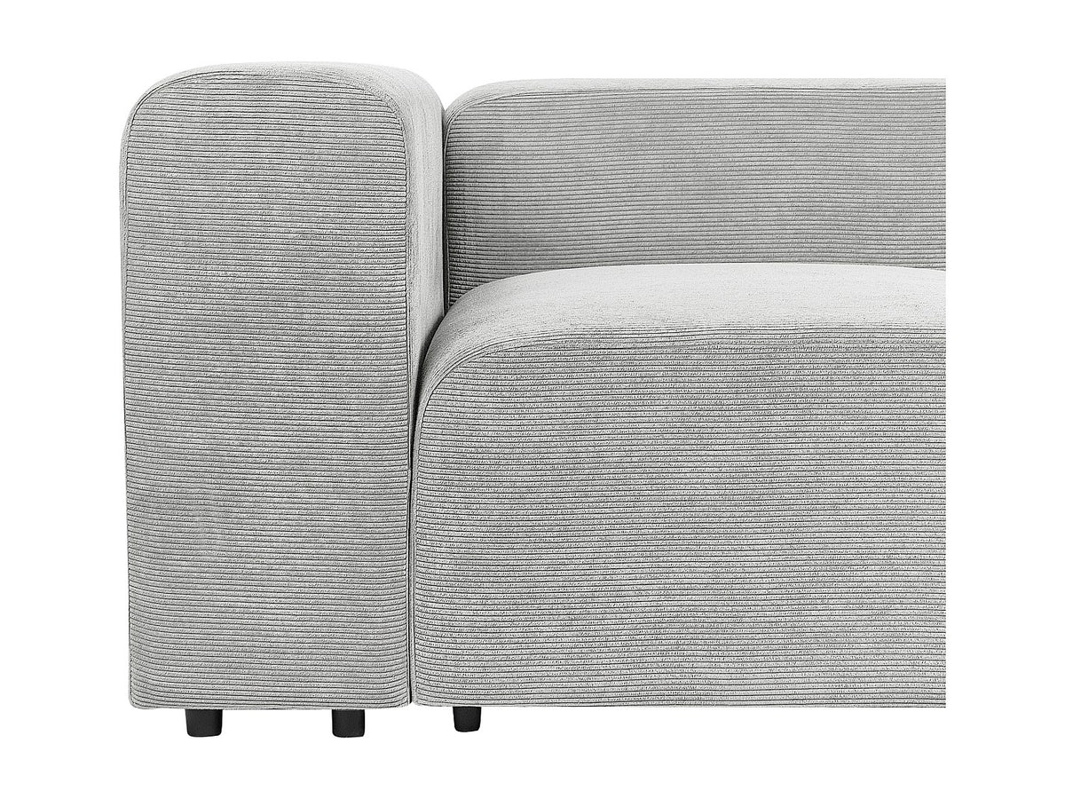 Canapé modulable 2 places gris velours