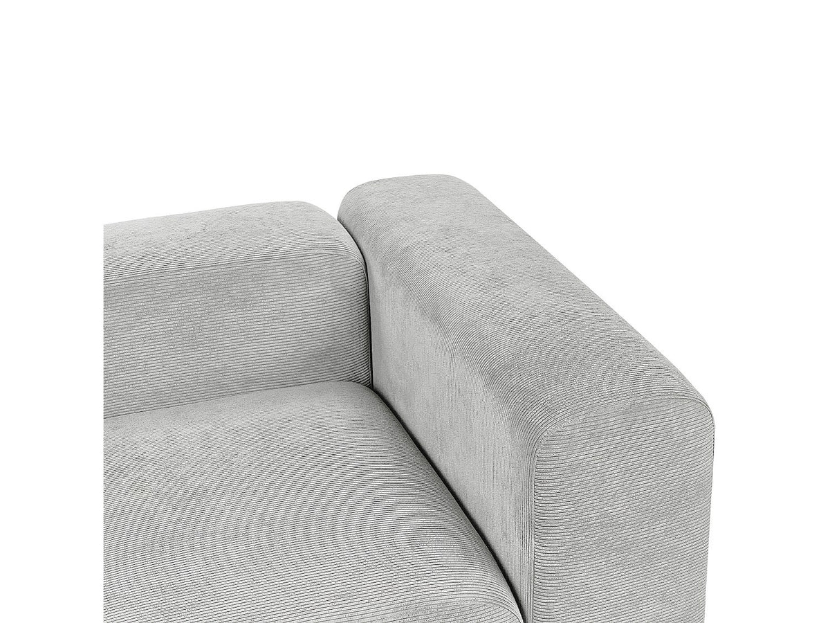 Canapé modulable 2 places gris velours