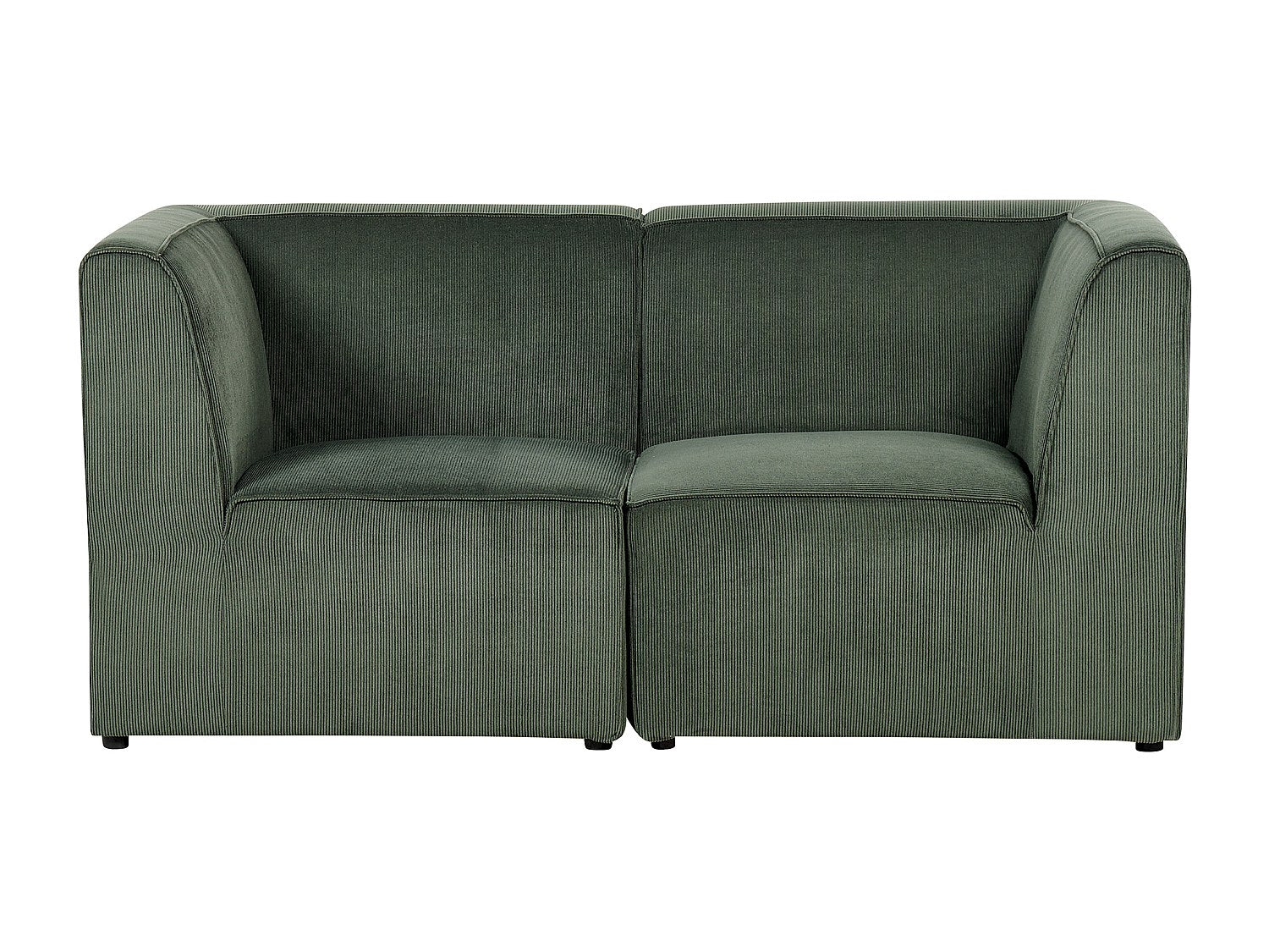 Canapé modulable 2 places vert velours