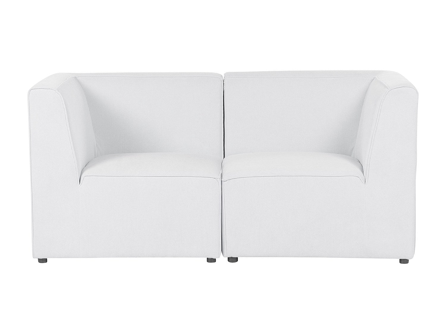 Canapé modulable 2 places blanc velours