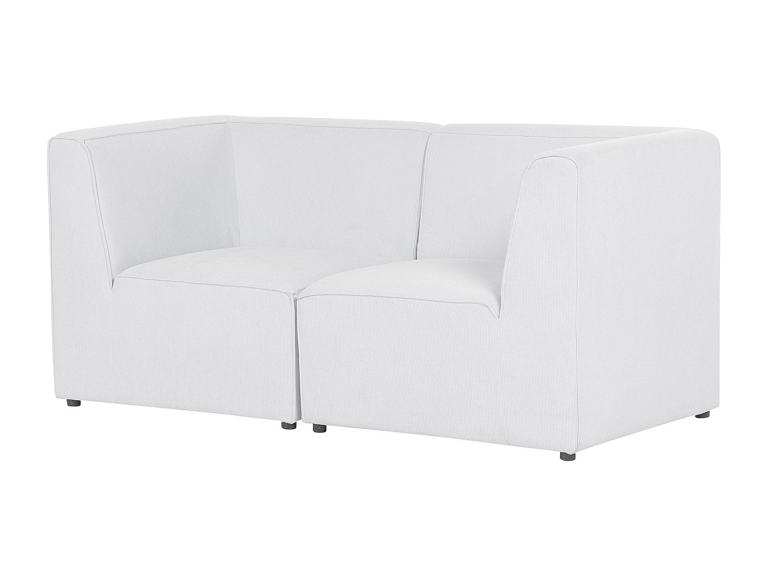 Canapé modulable 2 places blanc velours