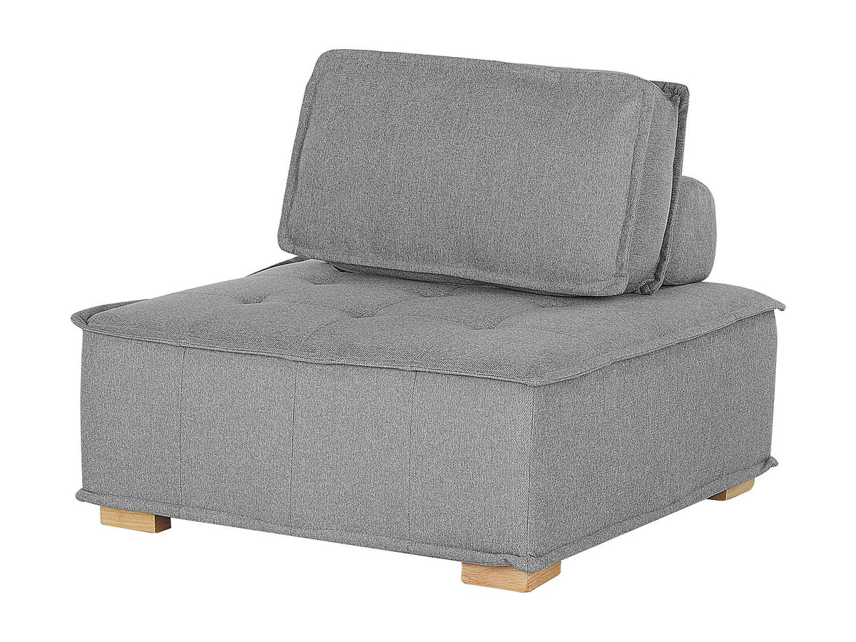 Canapé modulable 4 places gris tissu