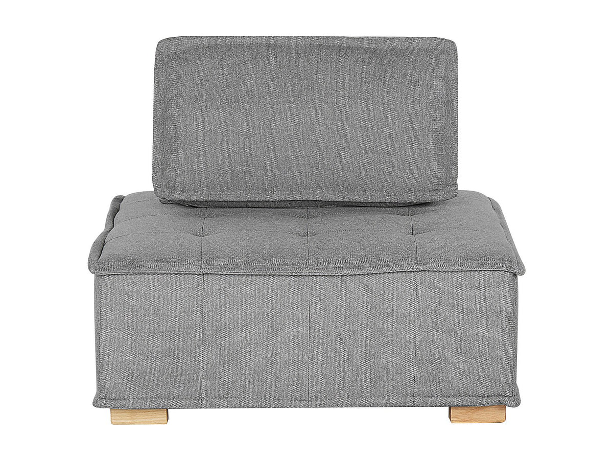 Canapé modulable 4 places gris tissu