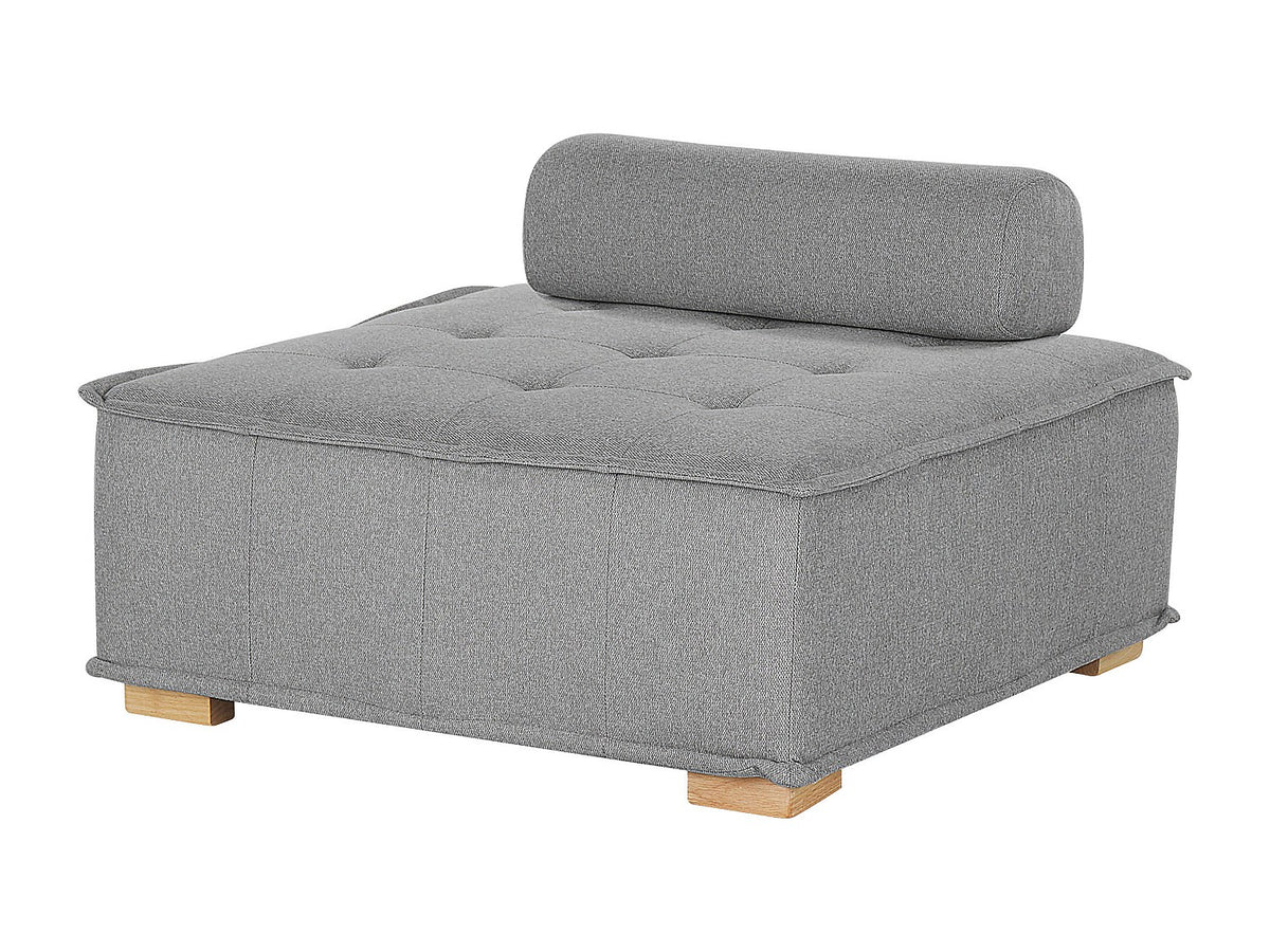 Canapé modulable 4 places gris tissu