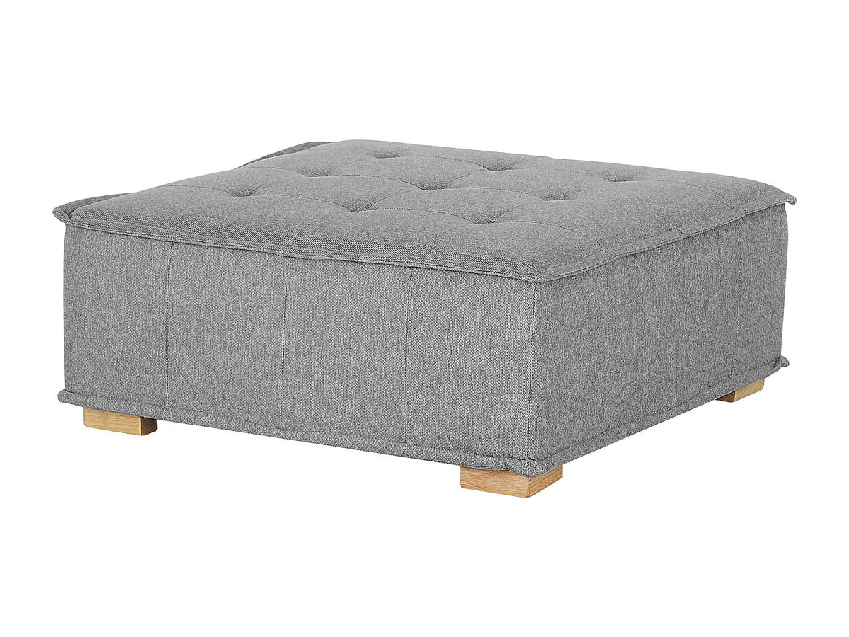Canapé modulable 4 places gris tissu