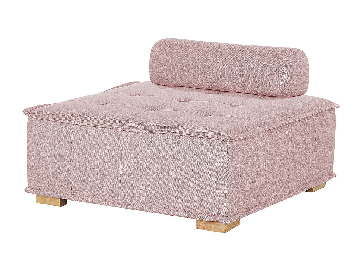 Canapé modulable 4 places rose tissu