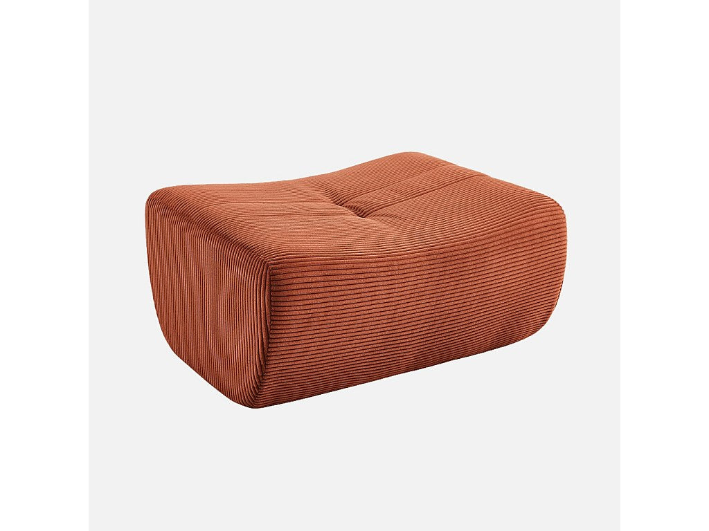 Angle pour canapé modulable 7 places orange velours